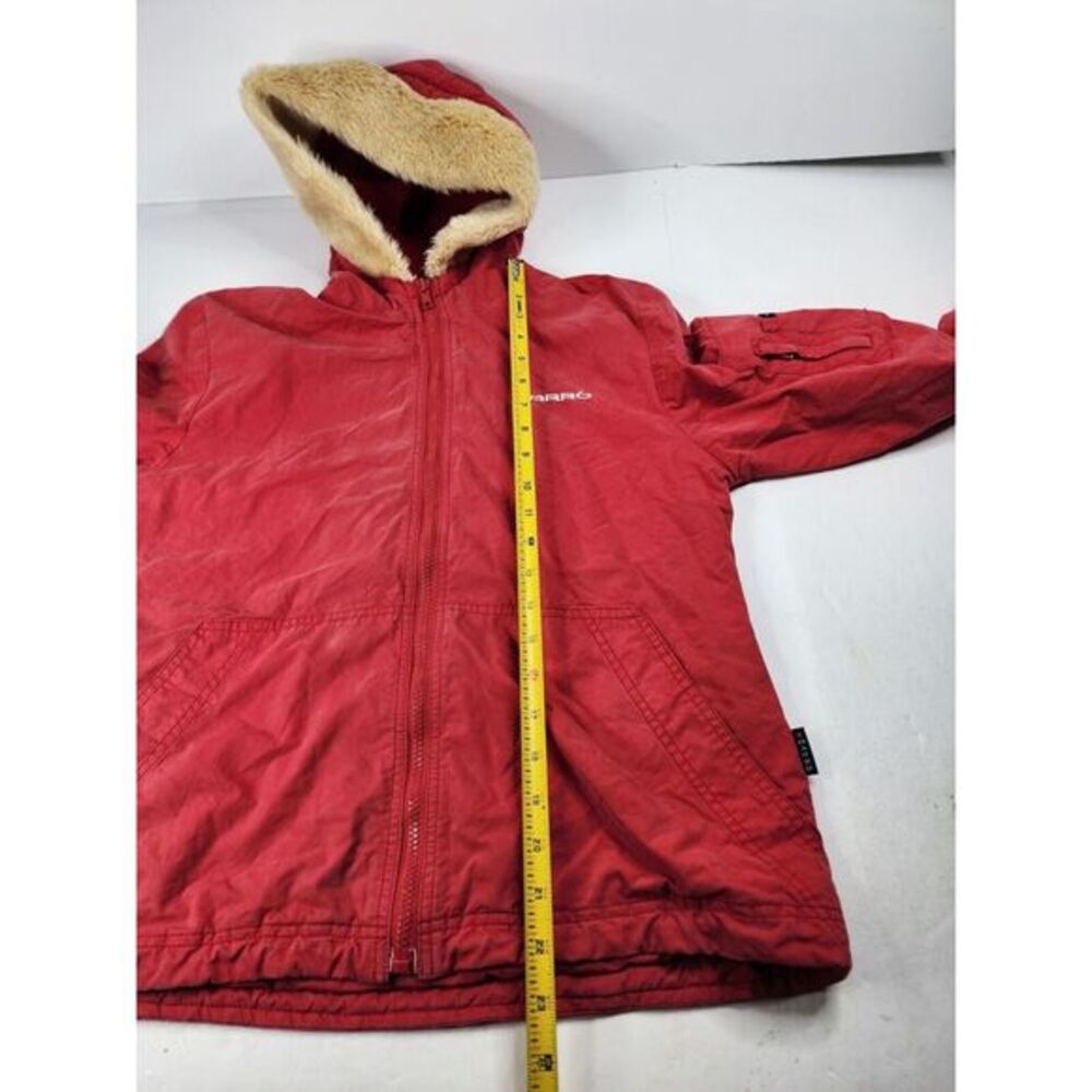 Harro Australia Fleece Fake Fur Hoodie Jacket Women's Size‎ 10 Red - Picture 9 of 14